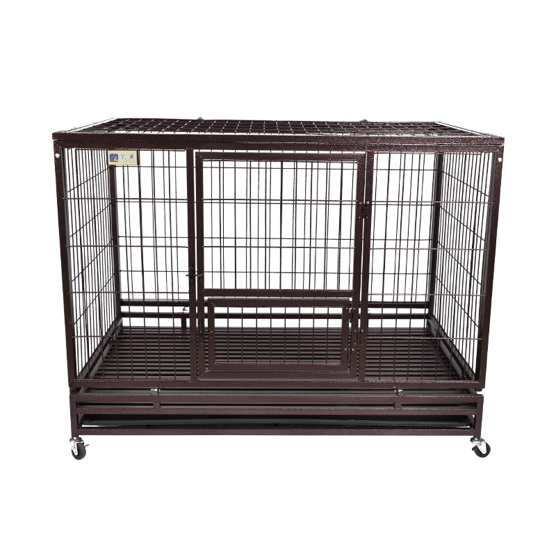 Cage de chien à tube carré à angle droit