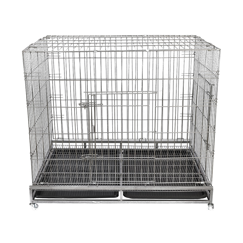 Grand chien métal métallique pliant cage de chien