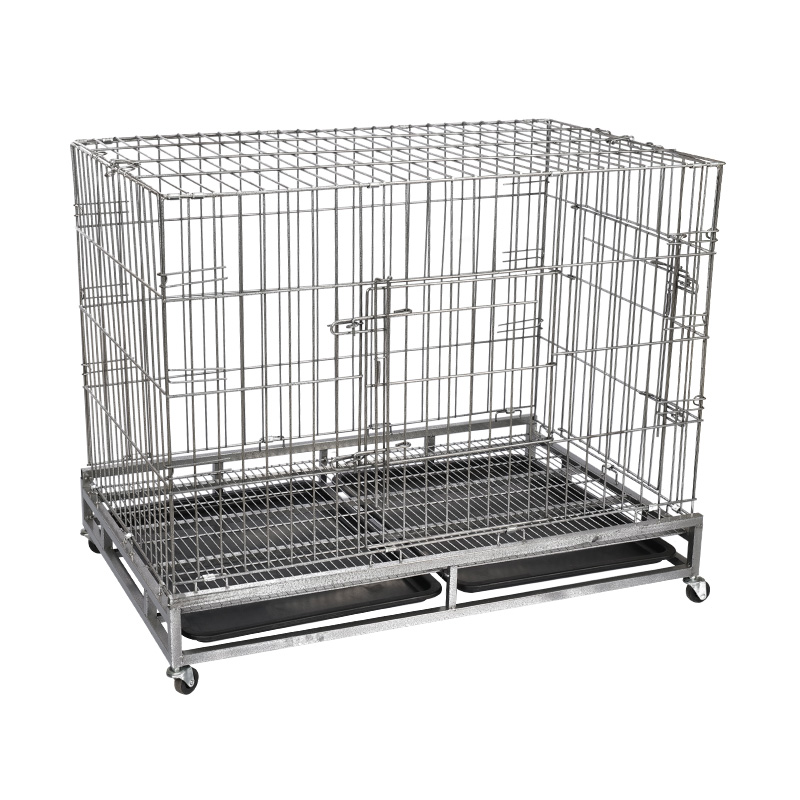Grand chien métal métallique pliant cage de chien