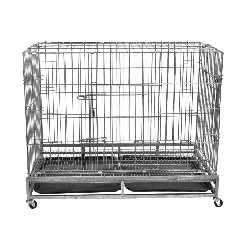 Grand chien métal métallique pliant cage de chien