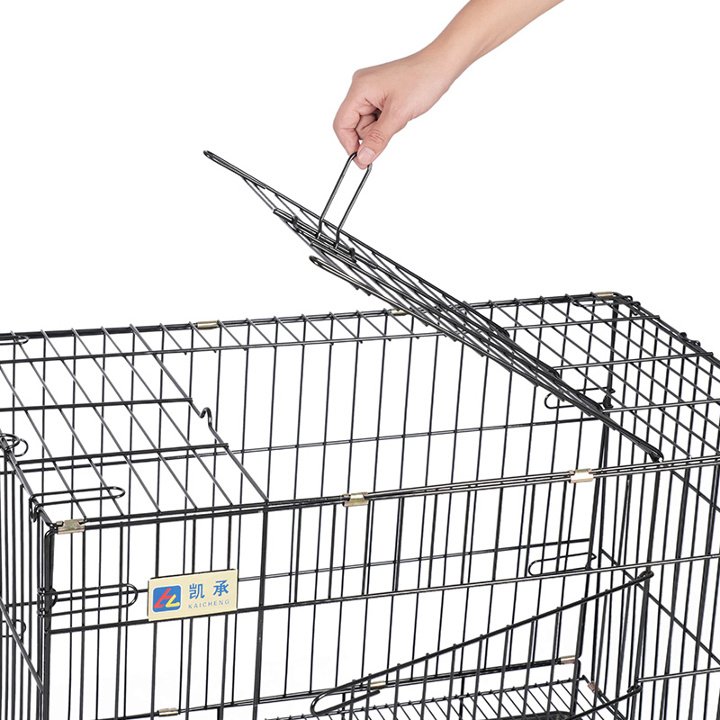 Caisse de chien pliable en métal pour chiots