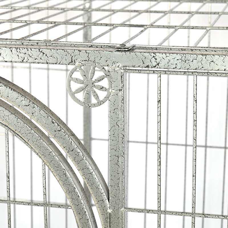BT-125 Corner du coin arrondi Cage de chien pliant en métal