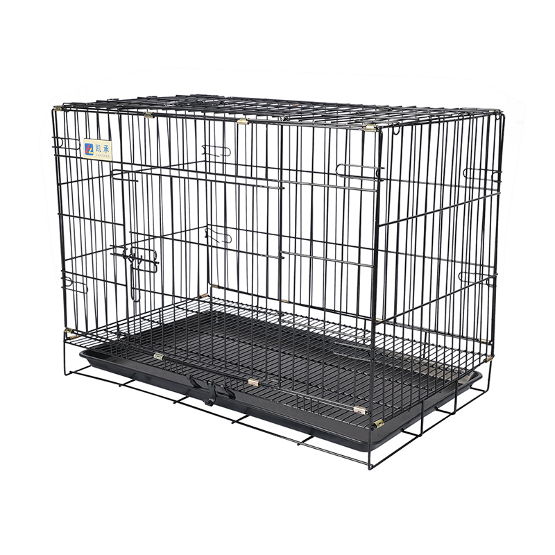 Caisse de chien pliable en métal pour chiots