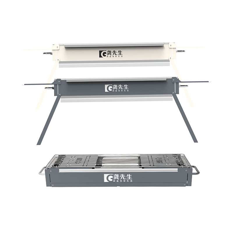 Grill de barbecue rectangulaire pliable extérieur