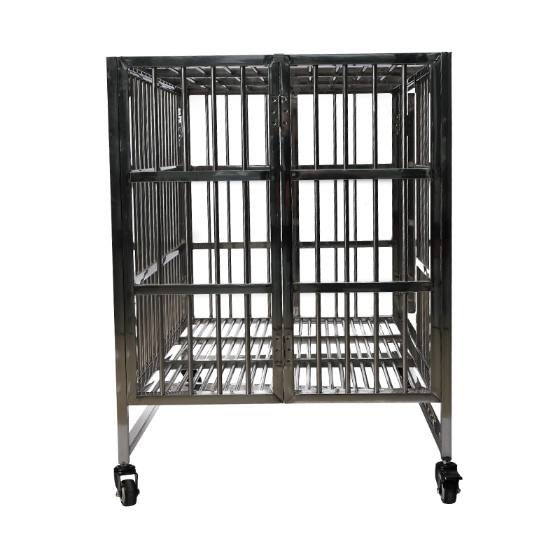 Cage de chien en acier inoxydable