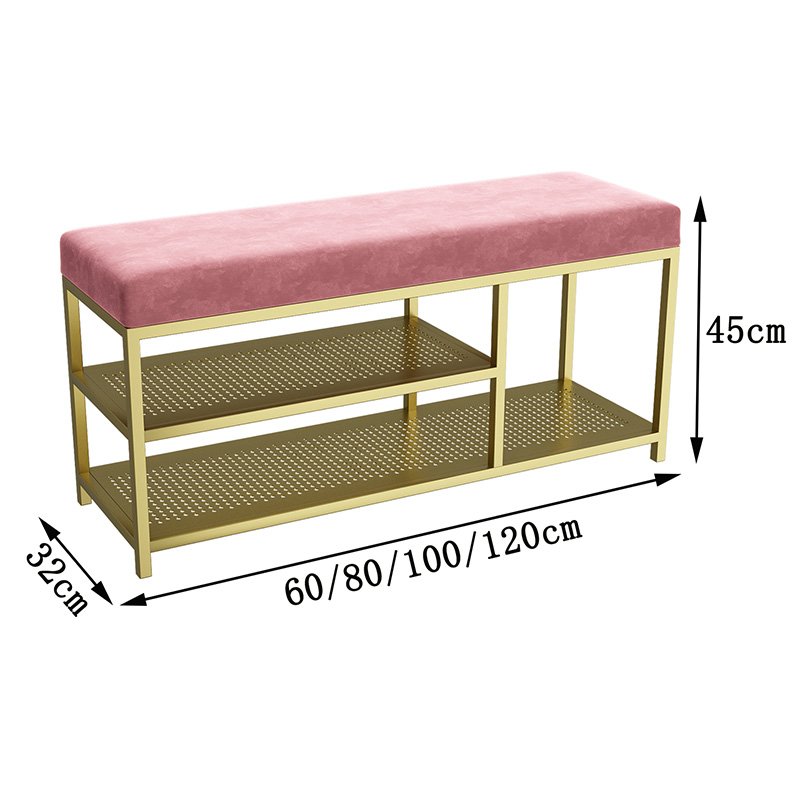 Style de partition de tabouret de chaussures de porte d'entrée simple