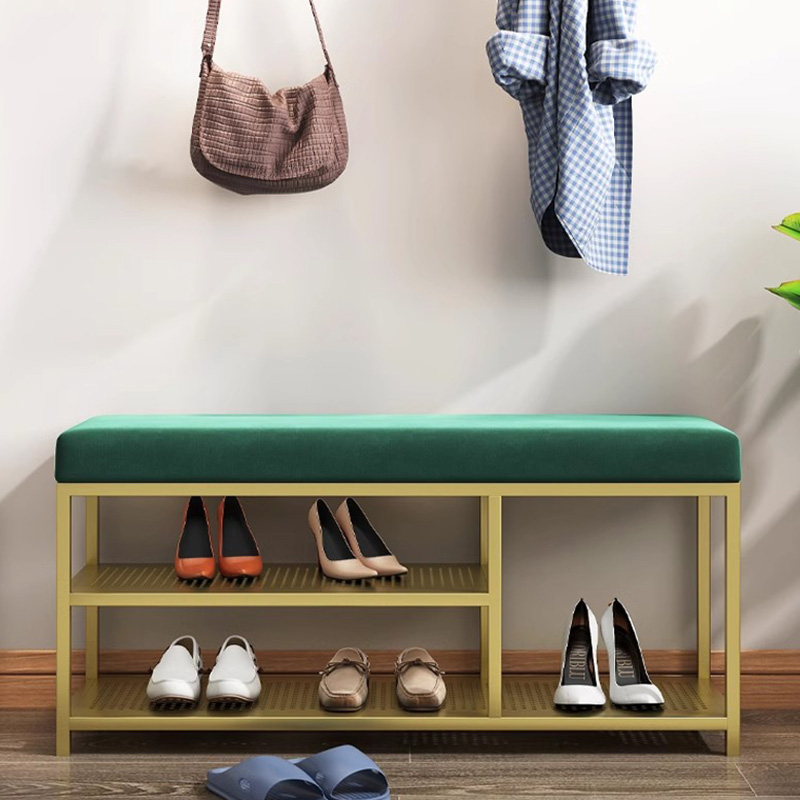 Style de partition de tabouret de chaussures de porte d'entrée simple