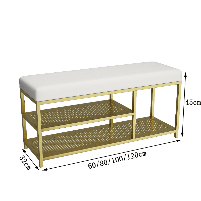 Style de partition de tabouret de chaussures de porte d'entrée simple