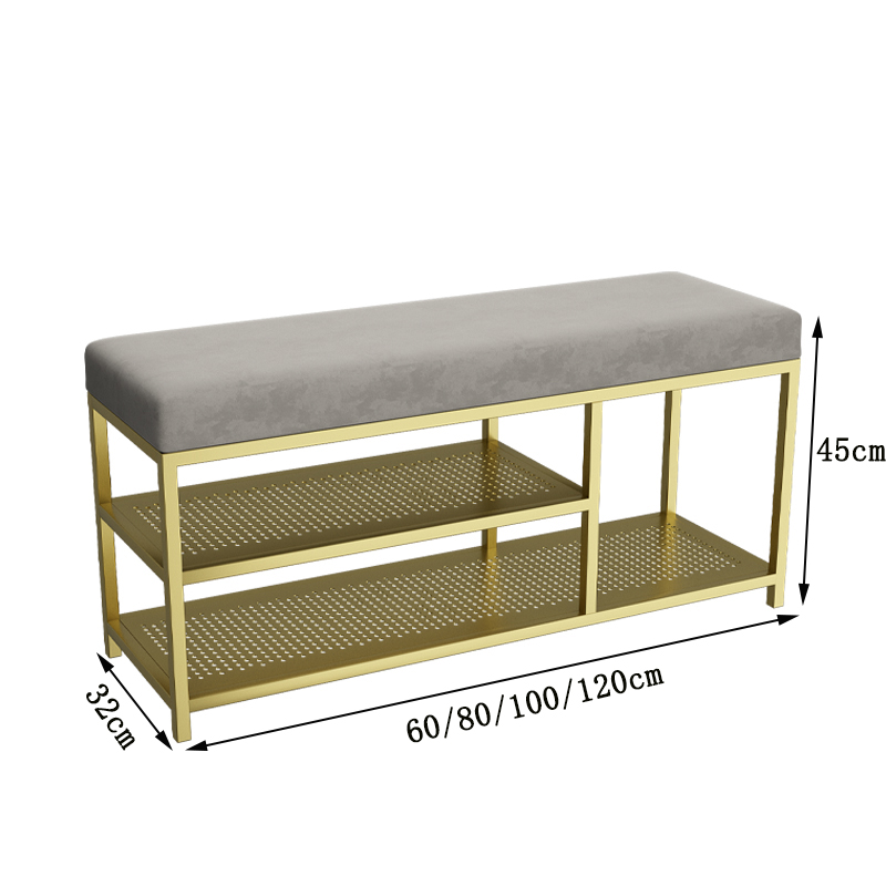 Style de partition de tabouret de chaussures de porte d'entrée simple