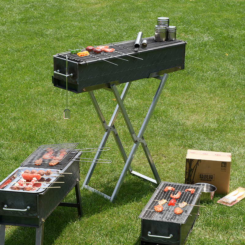 Gril de barbecue en forme de X en forme de X en acier inoxydable