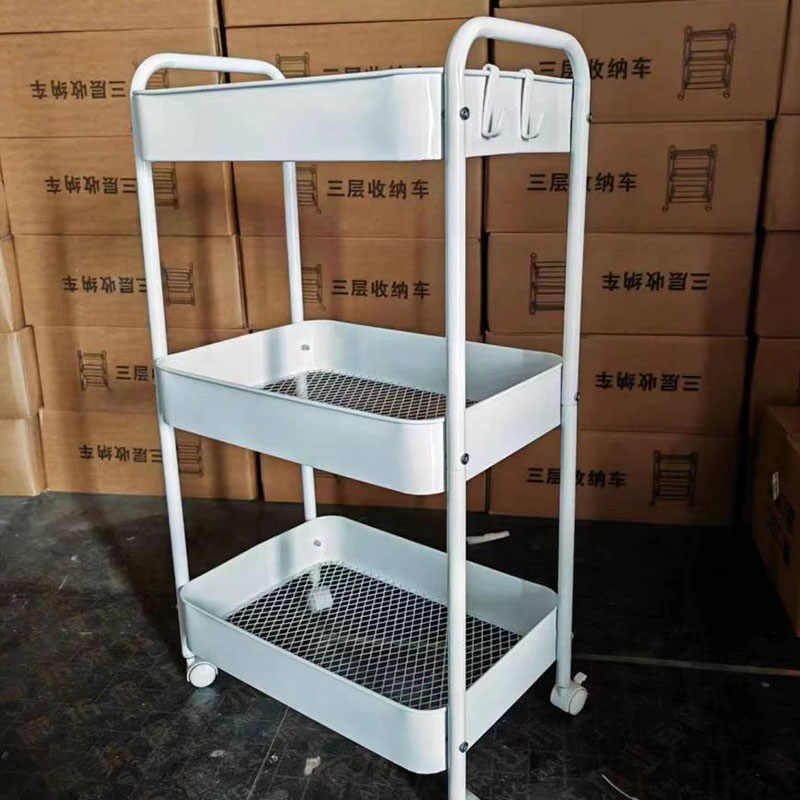 Étagère de chariot mobile à double manche à plusieurs niveaux